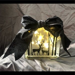 Christmas theme light block with reindeer. LED
